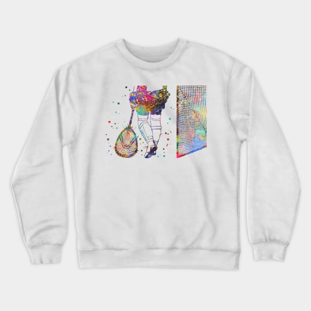 Lacrosse Goalie Girl Crewneck Sweatshirt by RosaliArt